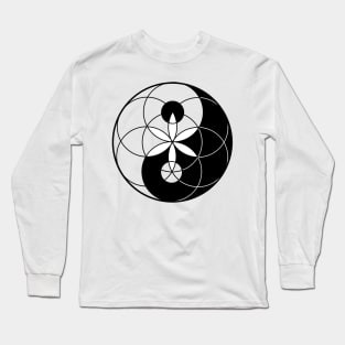 Yin yang sacred geometry Long Sleeve T-Shirt